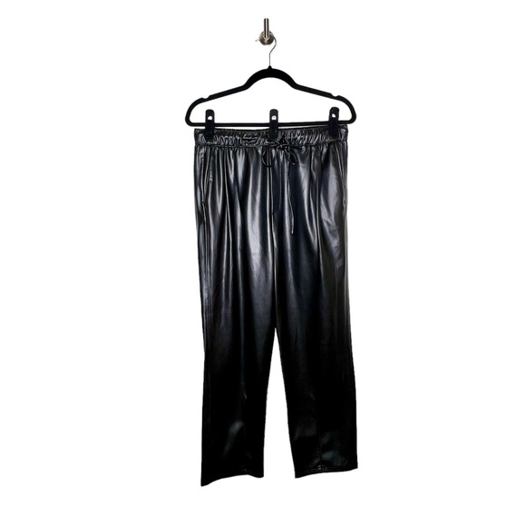 Zara Faux Leather The Weekend Pants in Black Size Medium - Picture 5 of 9